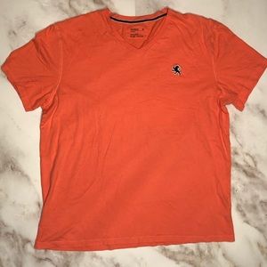 Express Men's XL Salmon Pink, V-neck T-shirt